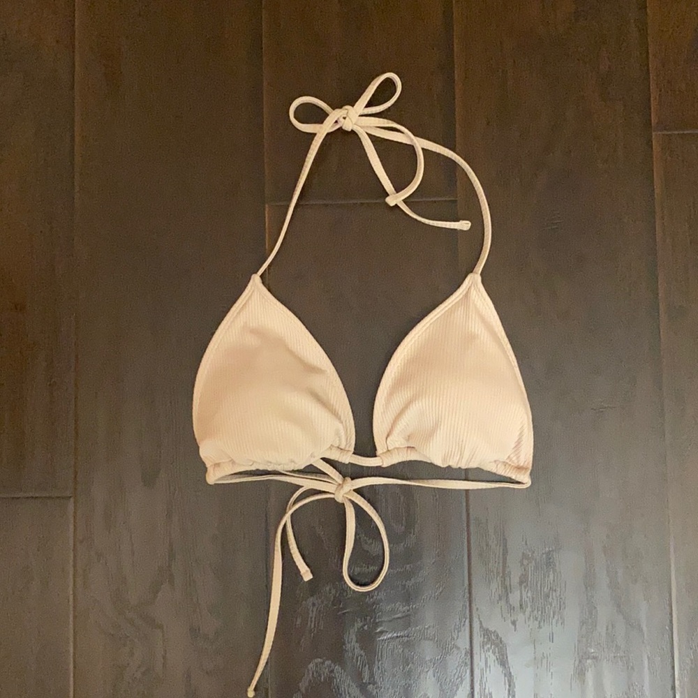 Forever21 Beige Triangle Bikini Top